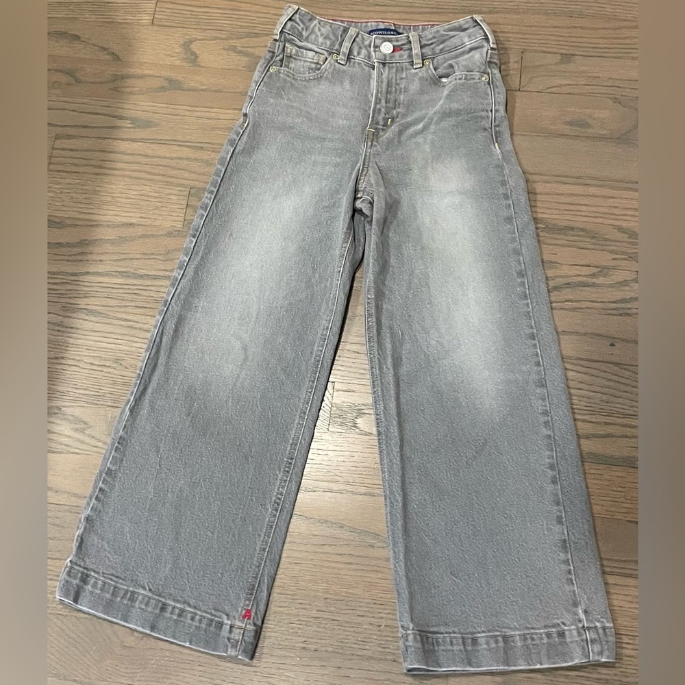 Girls Scotch & Soda Gray Wide-Leg Jeans